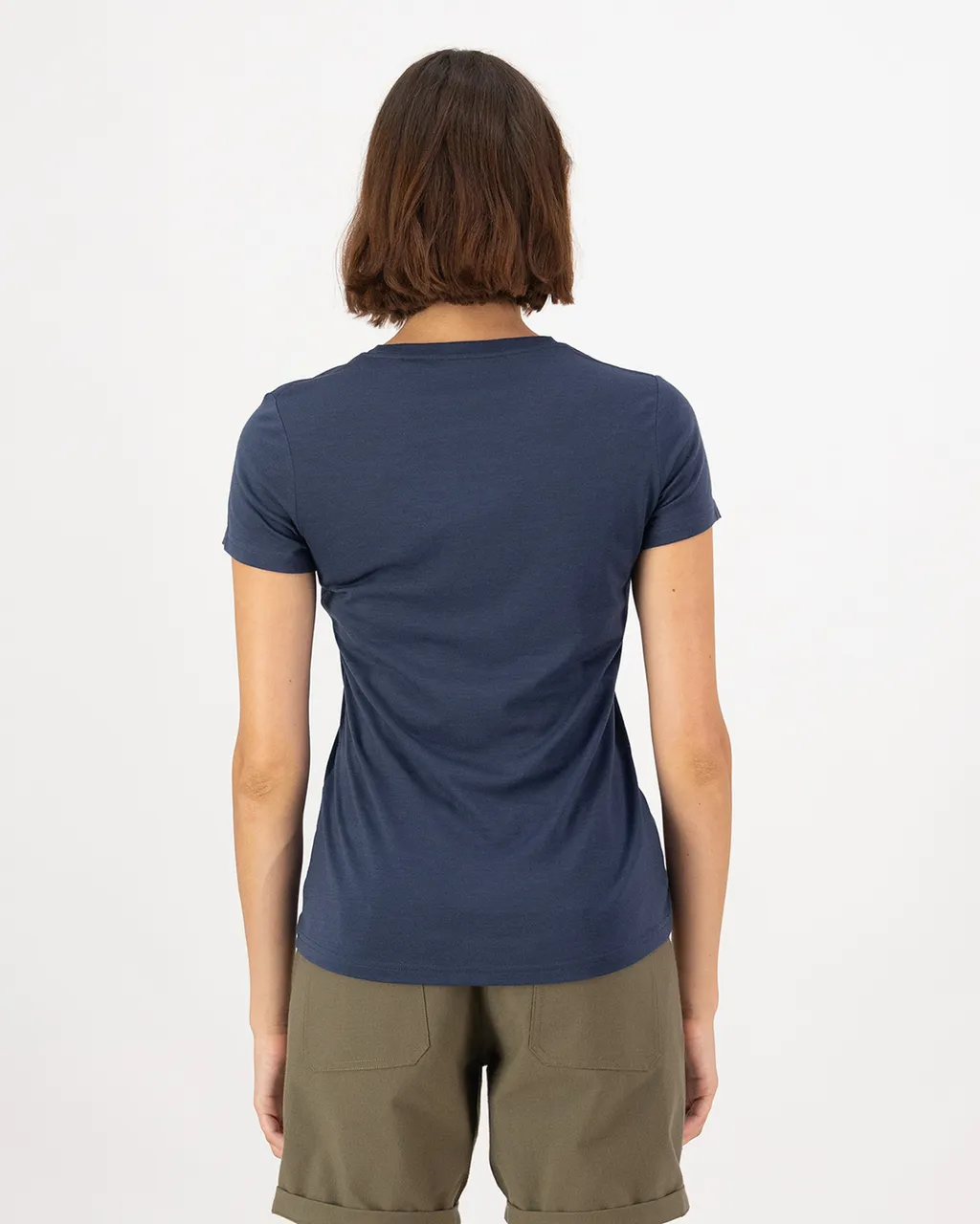 100288-1139-568-102 Womens Icon Merino Classic T-Shirt Midnight