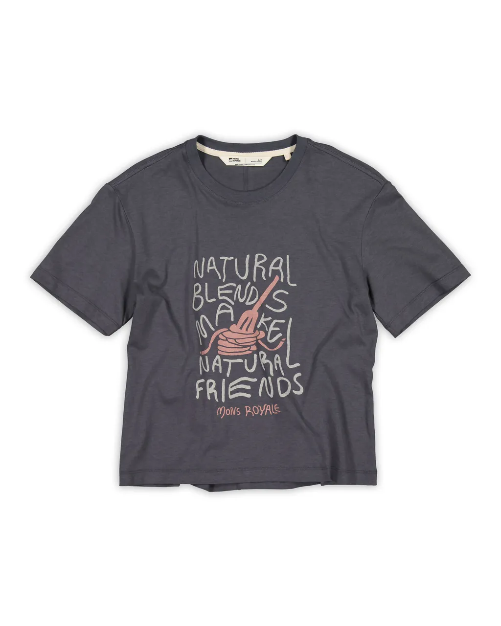 100724-1266-889-203 Womens Yonder Merino Organic Cotton T-Shirt Vintage Black
