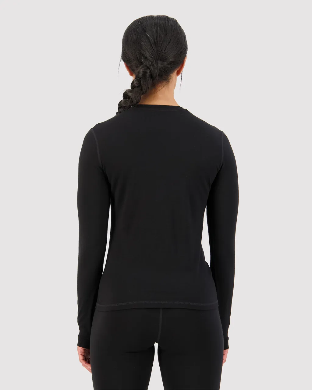 100503-1165-001-102 Womens Cascade Merino Base Layer Long Sleeve Black
