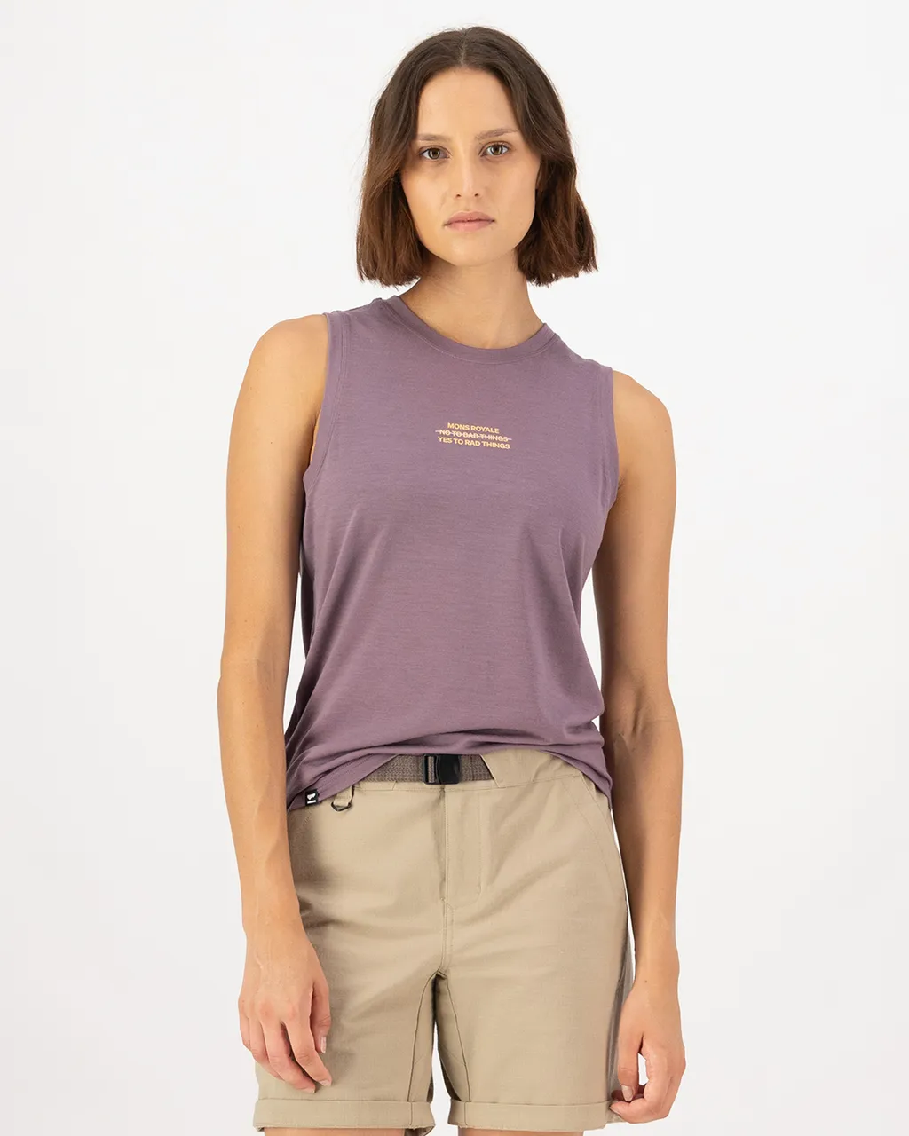 100443-1264-175-101 Womens Icon Merino Tank Mauve