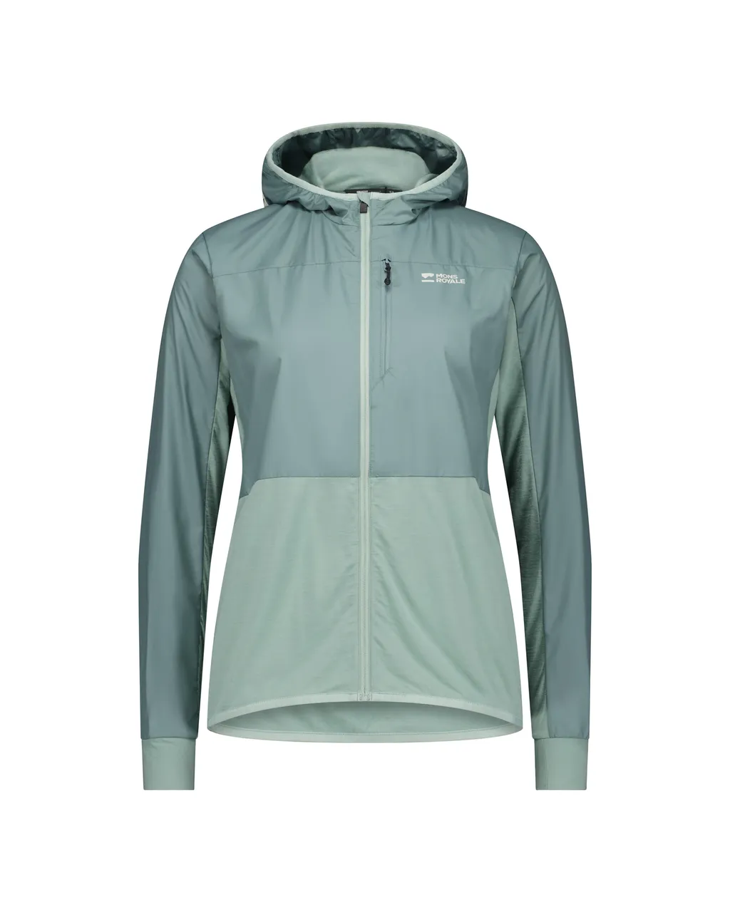 100770-1171-905-201 Womens Diversion Merino Wind Jacket Dew / Desert Sage