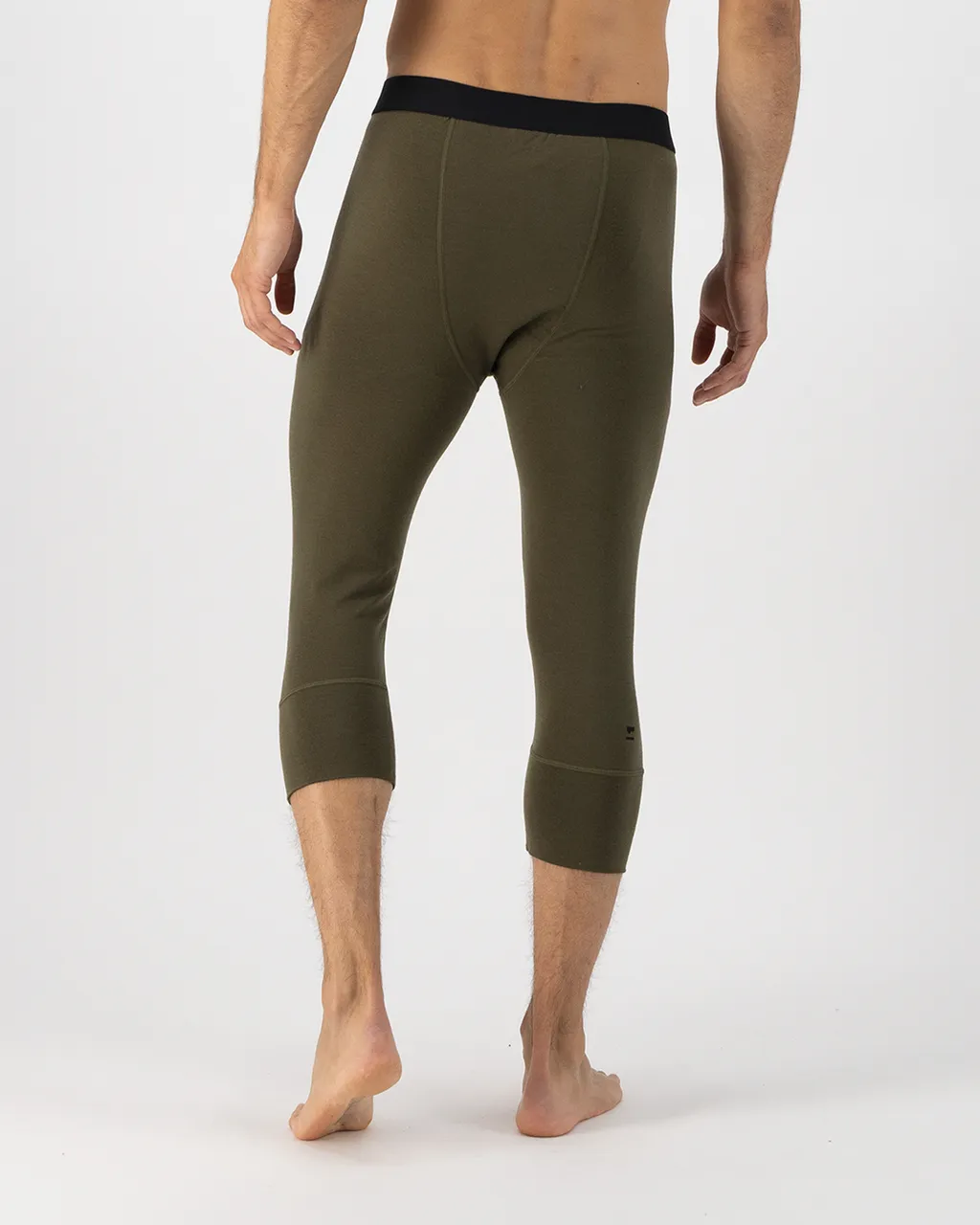 100501-1169-299-102 Mens Cascade Merino Base Layer 3/4 Legging Dark Olive