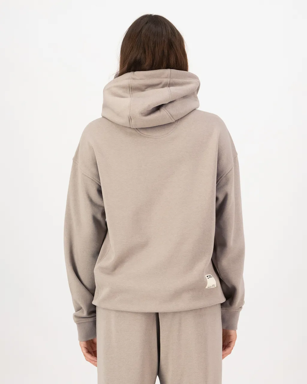 100678-1246-804-102 Unisex Verdant Merino Organic Cotton Hoody Taupe