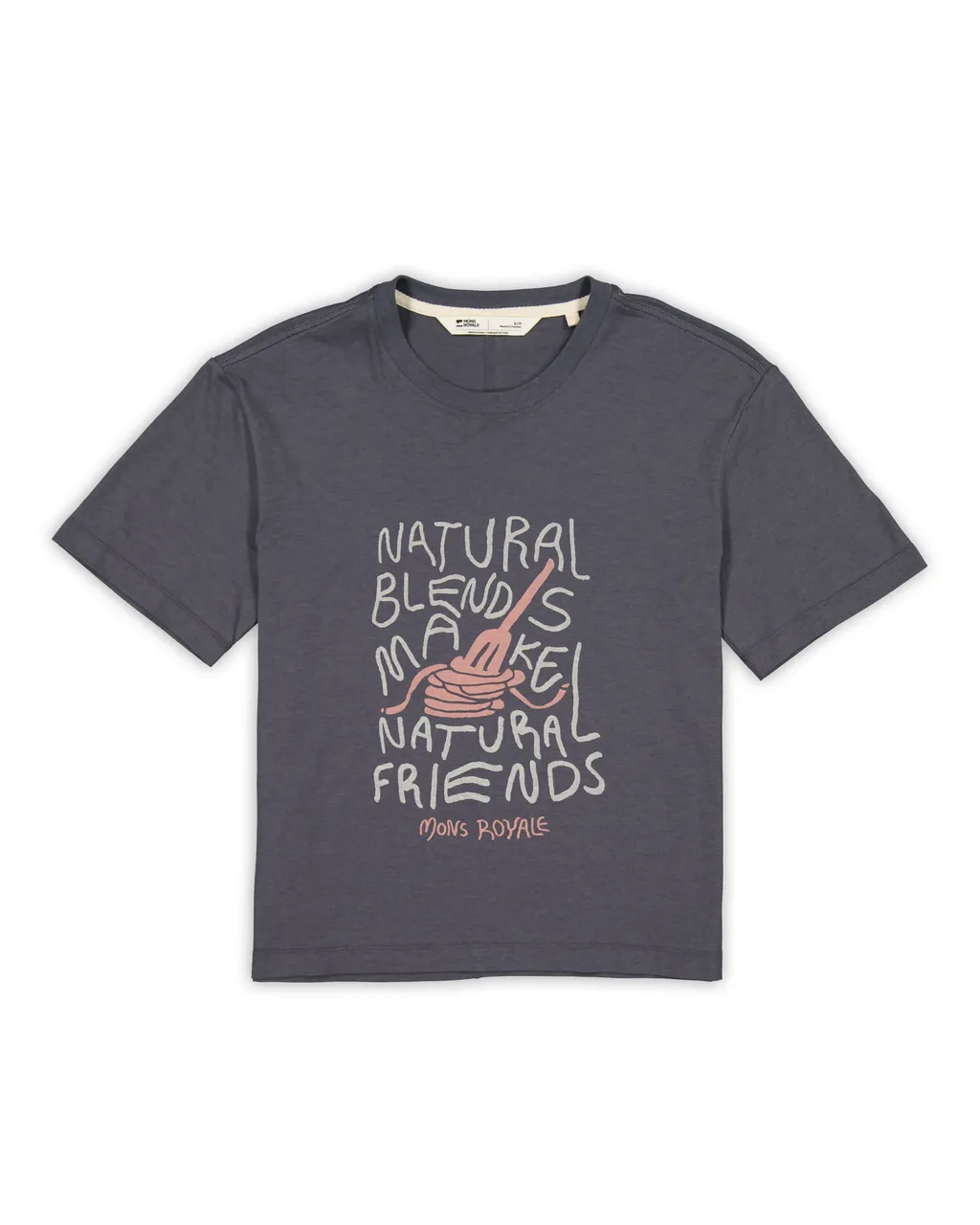 100724-1266-889-201 Womens Yonder Merino Organic Cotton T-Shirt Vintage Black
