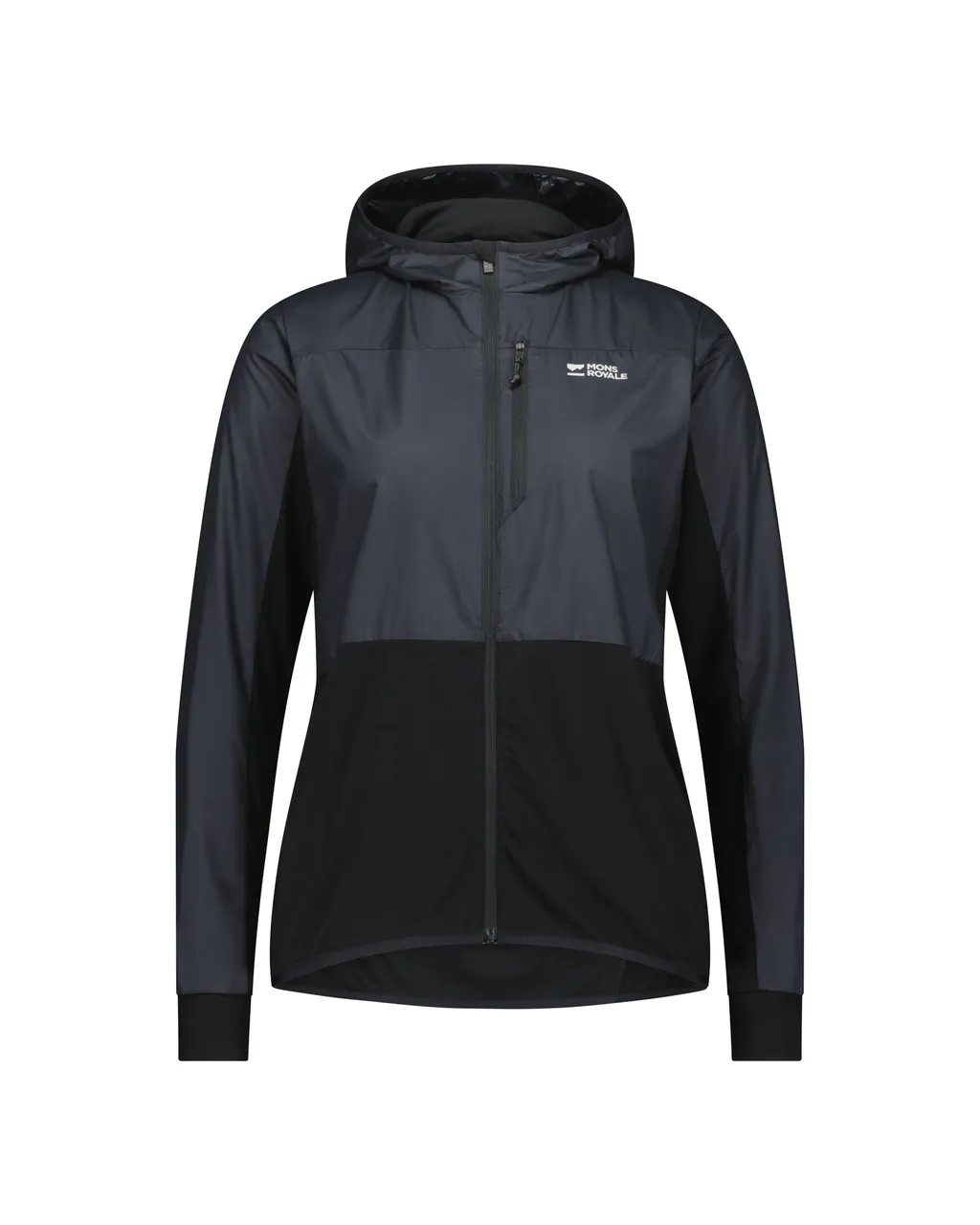 100770-1171-001-201 Womens Diversion Merino Wind Jacket Black