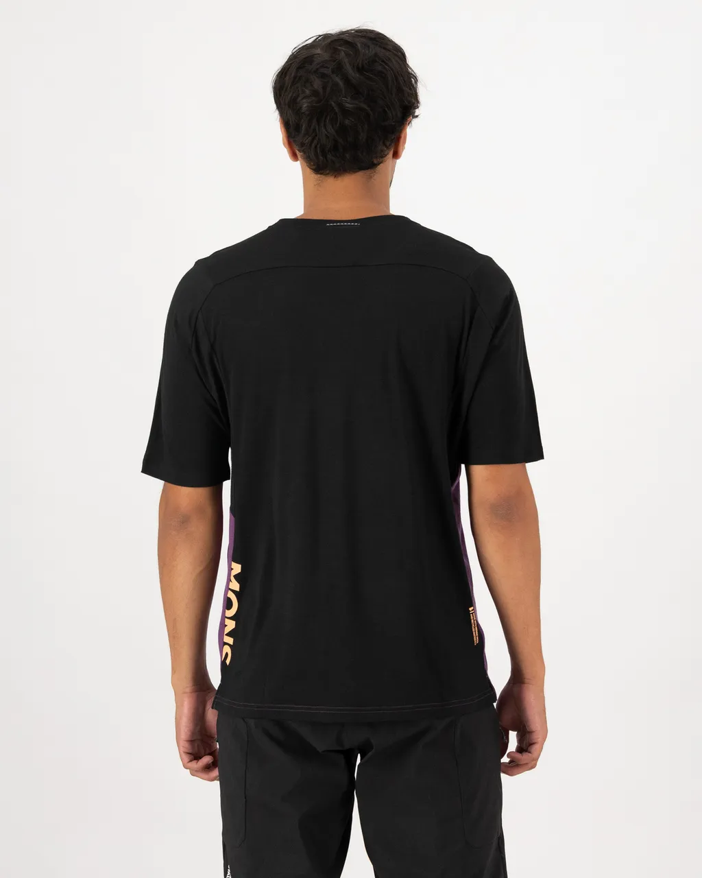 100735-1171-895-102 Mens Diversion Merino Bike Jersey Short Sleeve Boysenberry / Black