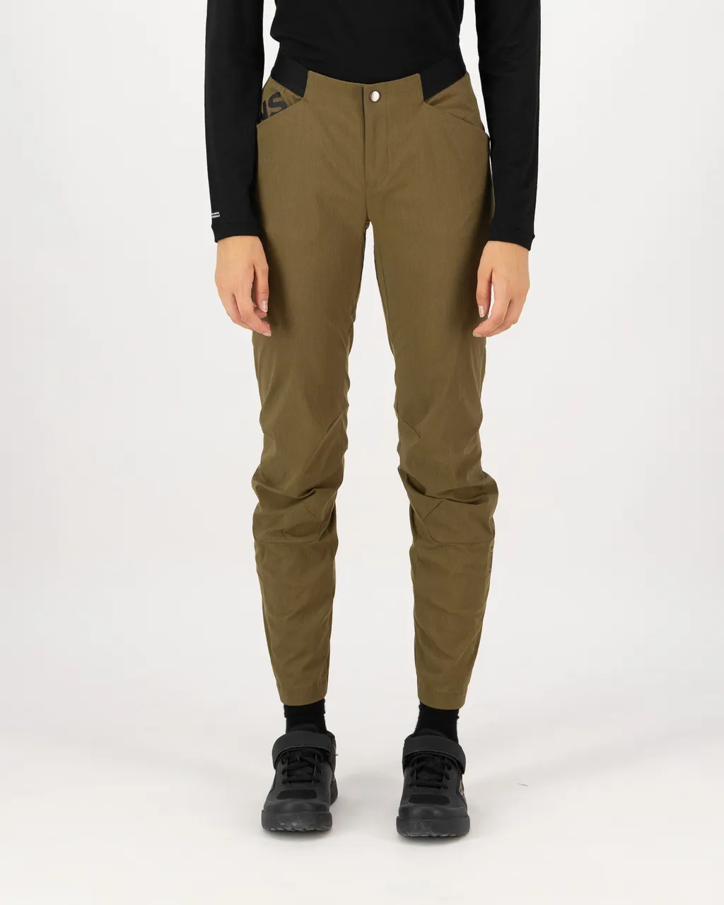 100772-1165-299-101 Womens Diversion Merino Trail Pants Dark Olive
