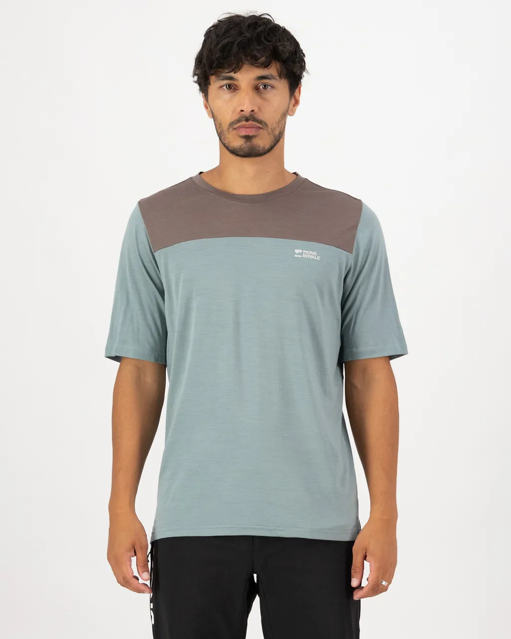 100735-1171-893-101 Mens Diversion Merino Bike Jersey Short Sleeve Desert Sage / Iron