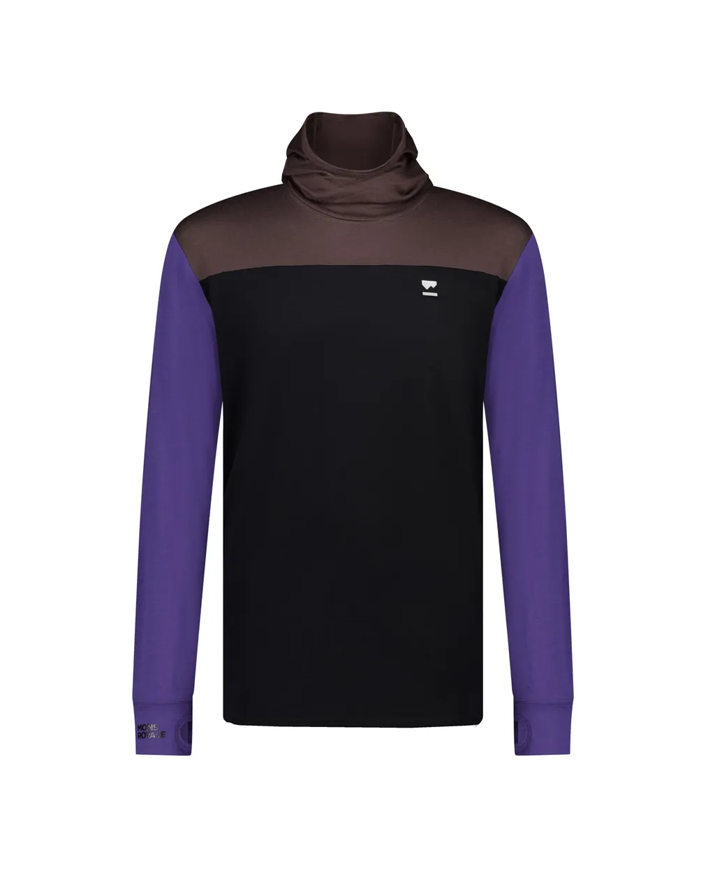 100071-1169-833-201 Mens Yotei Merino Powder Hood Long Sleeve Violet / Cedar / Black