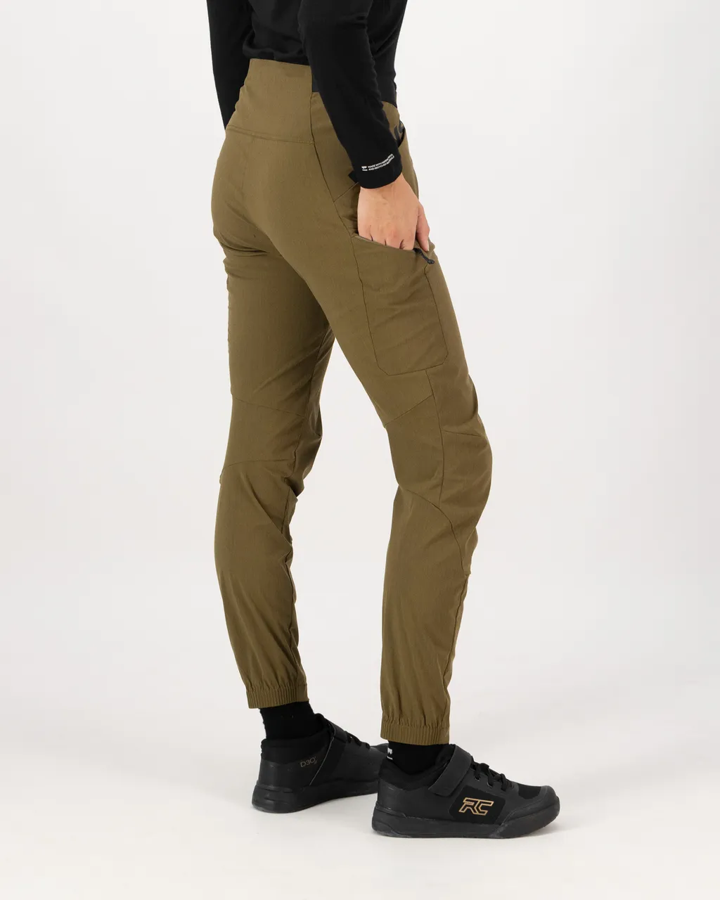 100772-1165-299-102 Womens Diversion Merino Trail Pants Dark Olive