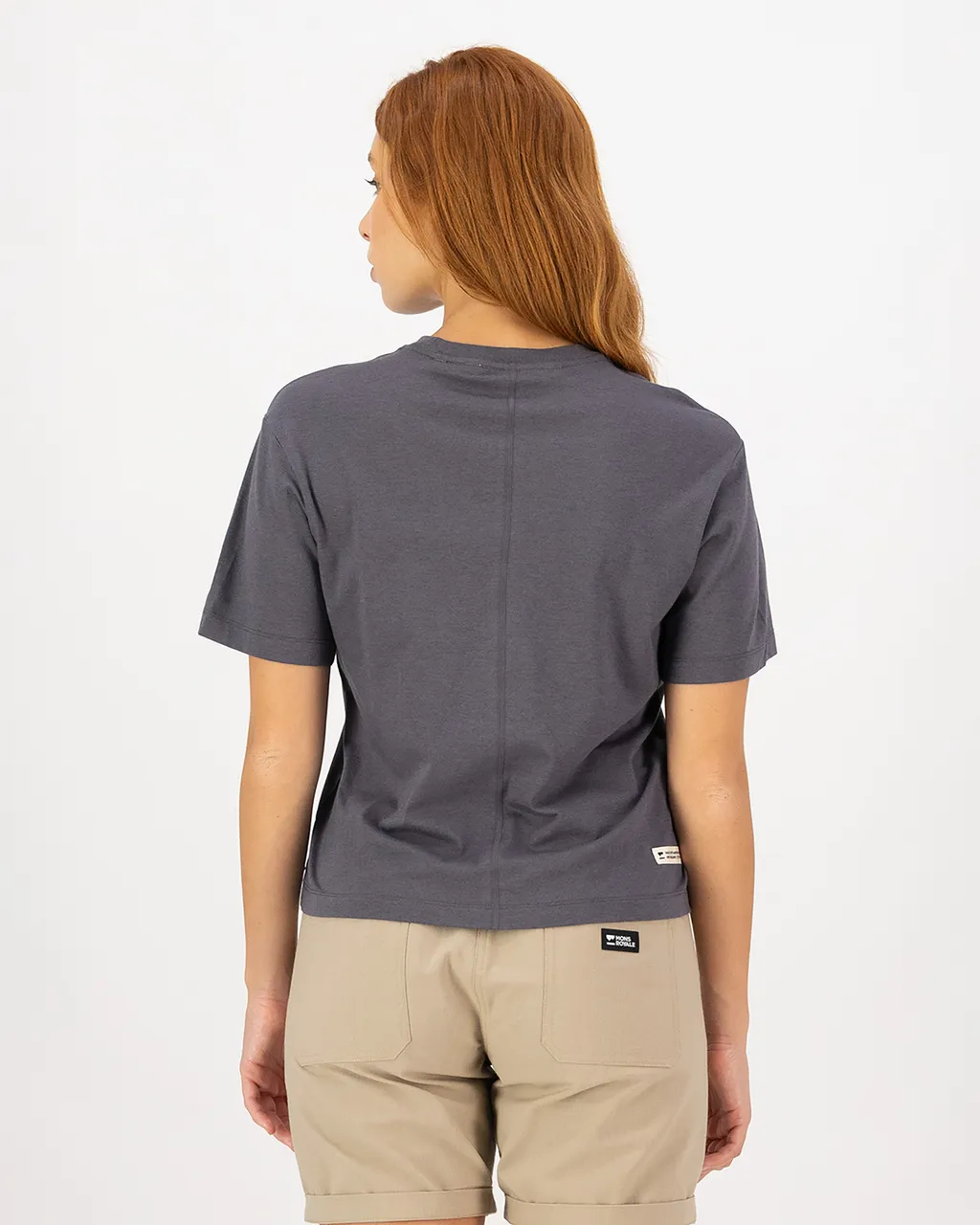 100724-1263-889-102 Womens Yonder Merino Organic Cotton T-Shirt Vintage Black