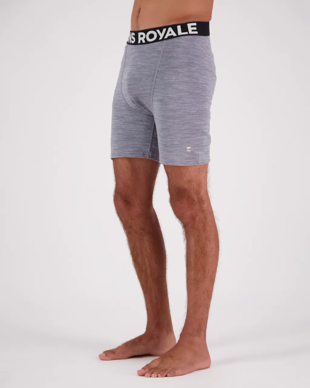 100088-2169-710-101 Mens Hold 'em Merino Boxer Grey Heather
