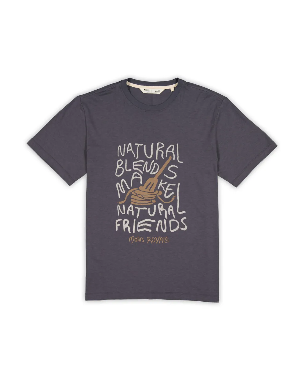 100723-1266-889-201 Mens Yonder Merino Organic Cotton T-Shirt Vintage Black