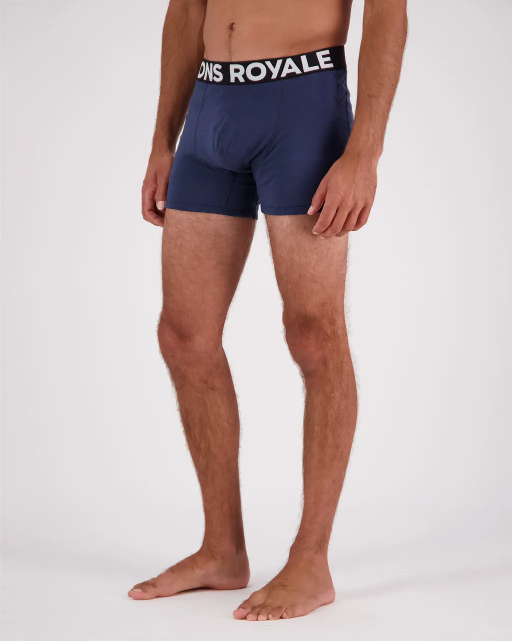 100087-1169-568-101 Mens Hold 'em Shorty Merino Boxer Midnight