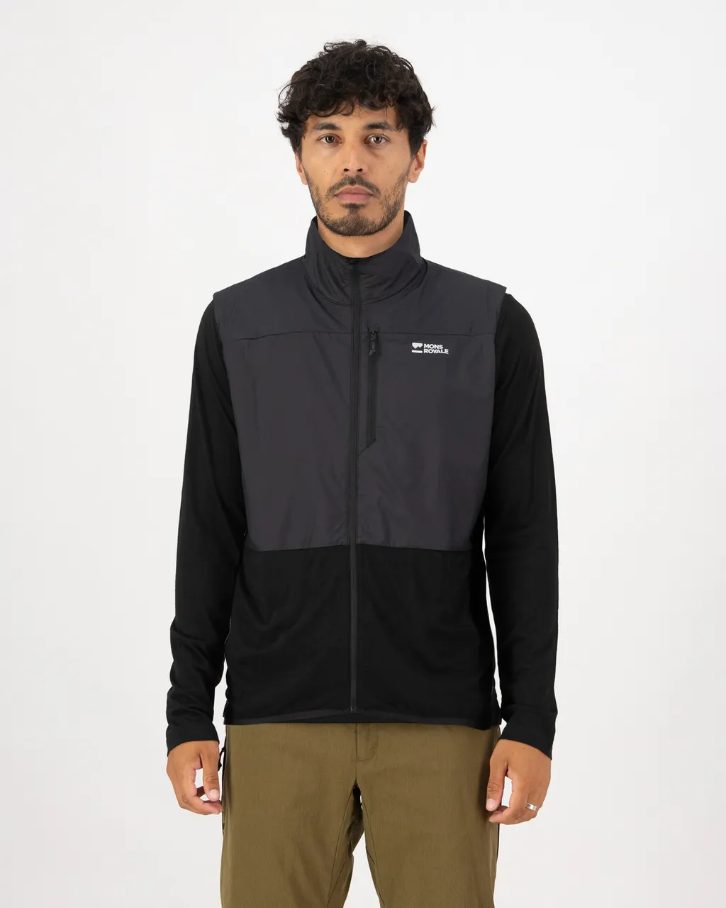 100815-1171-001-101 Mens Diversion Merino Wind Vest Black