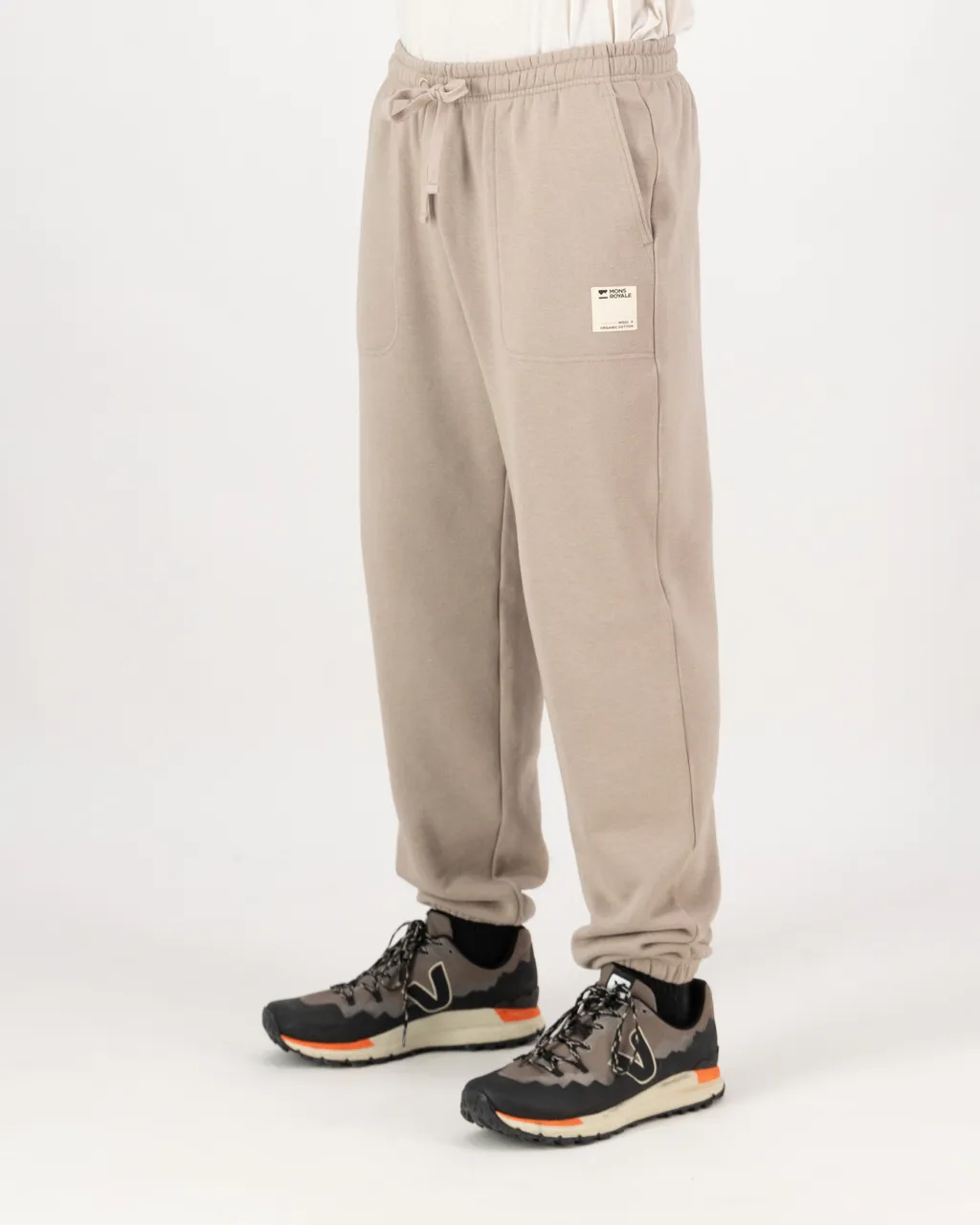 100680-1246-804-101 Unisex Verdant Merino Organic Cotton Sweatpants Taupe