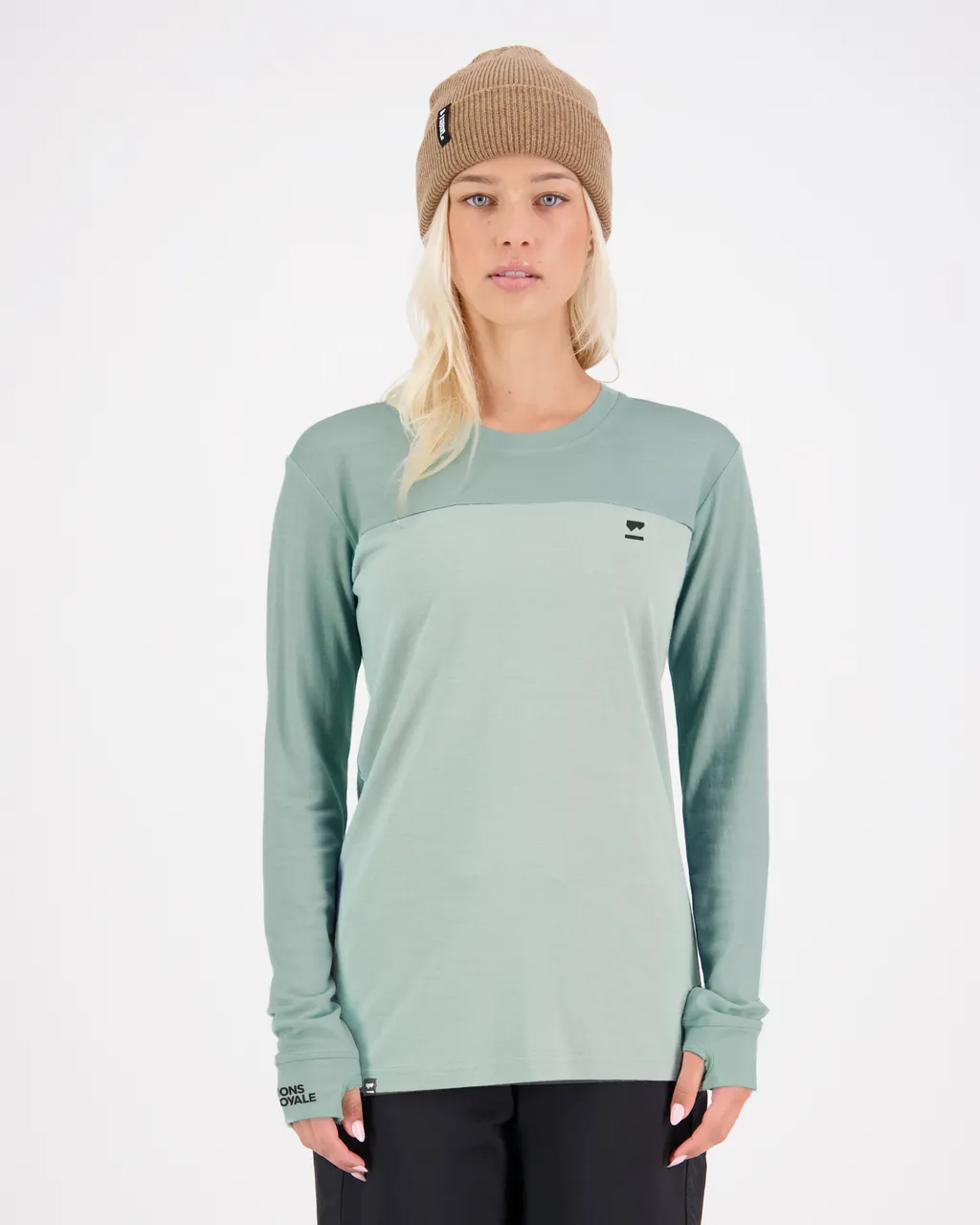 100022-1169-820-101 Womens Yotei Merino Long Sleeve Glacier / Dew