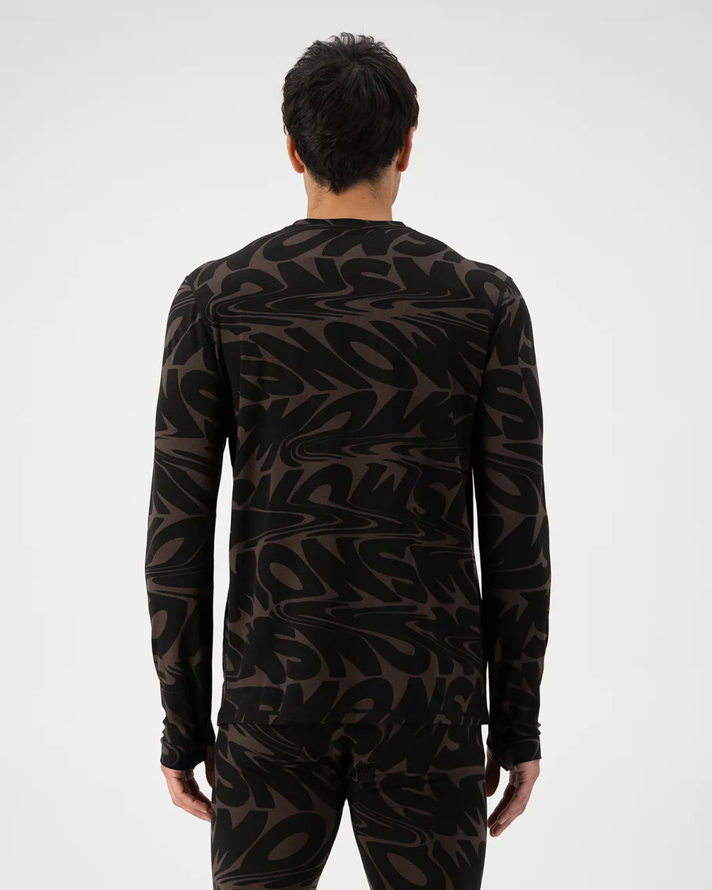 100499-2165-810-102 Mens Cascade Merino Base Layer Long Sleeve Signal Lost Cedar