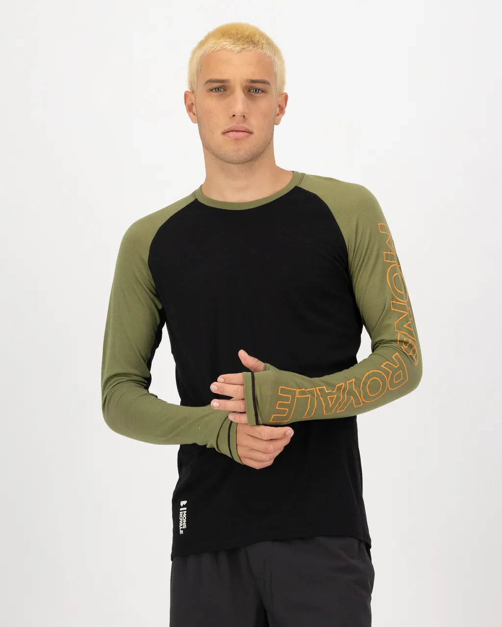 100079-1165-888-101 Mens Temple Merino Long Sleeve Fern / Black