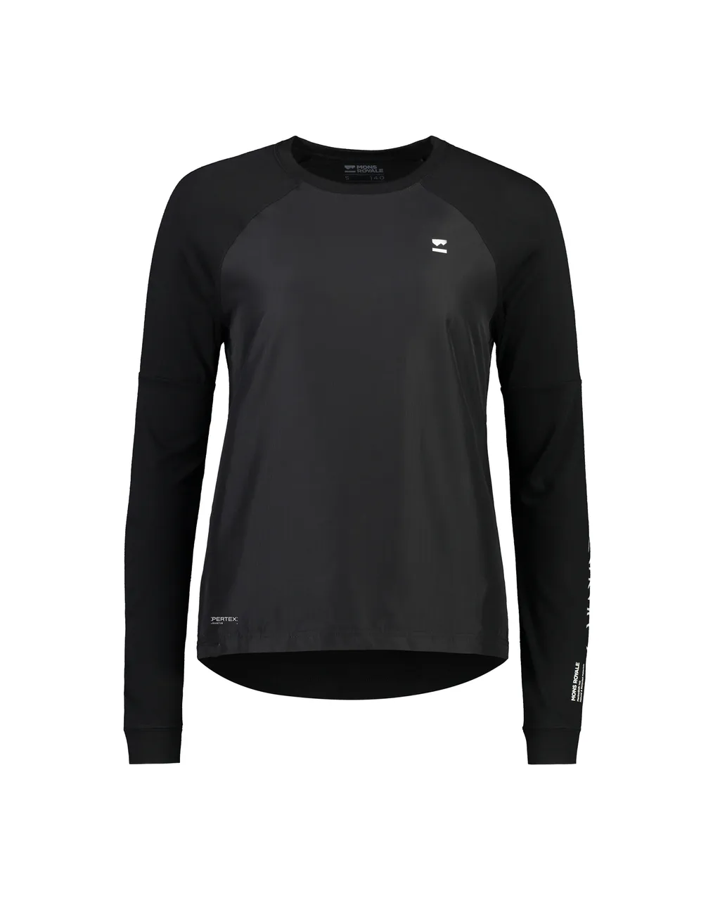 100847-1169-001-201 Womens Tarn Merino Bike Wind Jersey Black