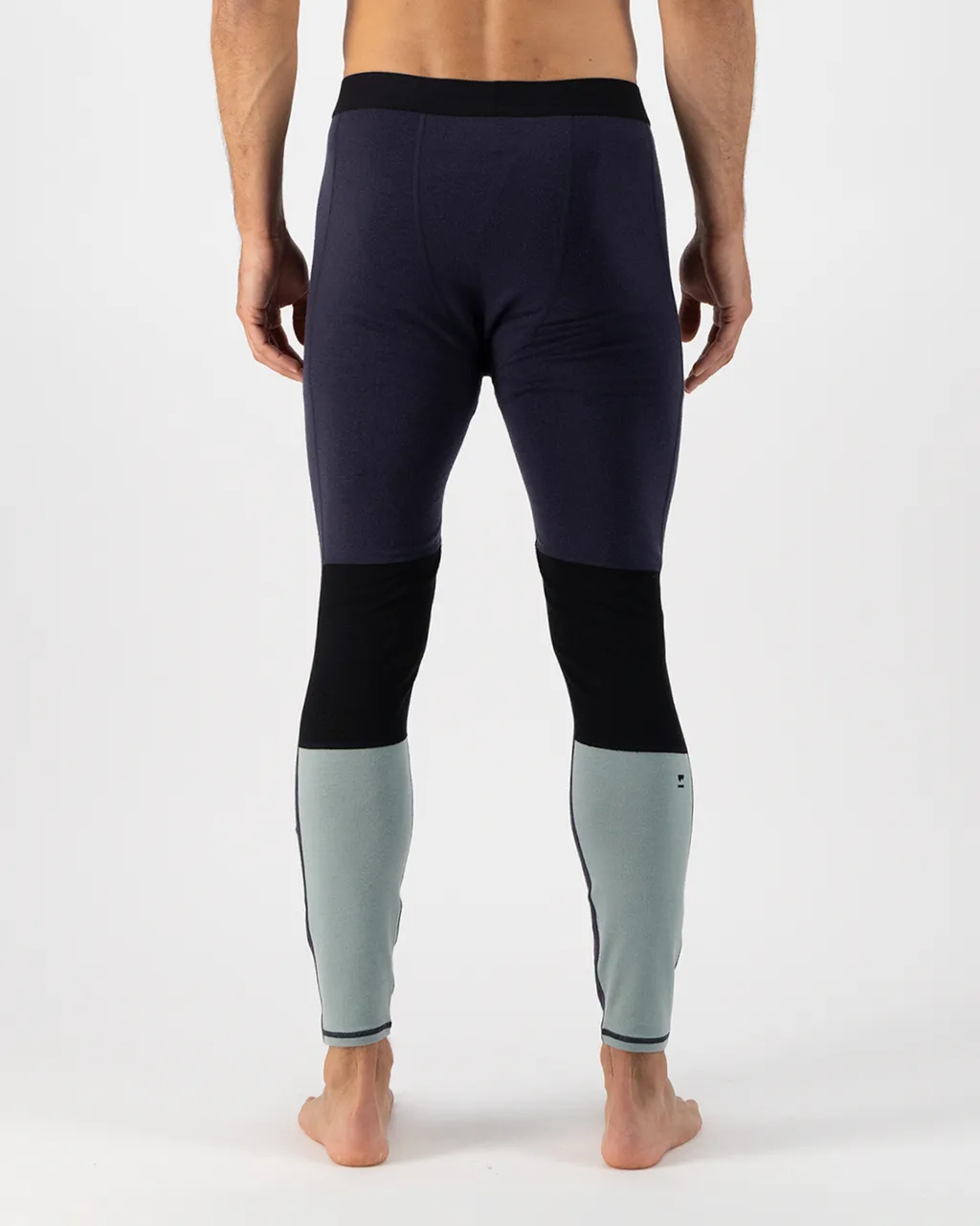 100069-1169-830-102 Mens Olympus Merino Base Layer Legging Dew / 9 Iron / Black