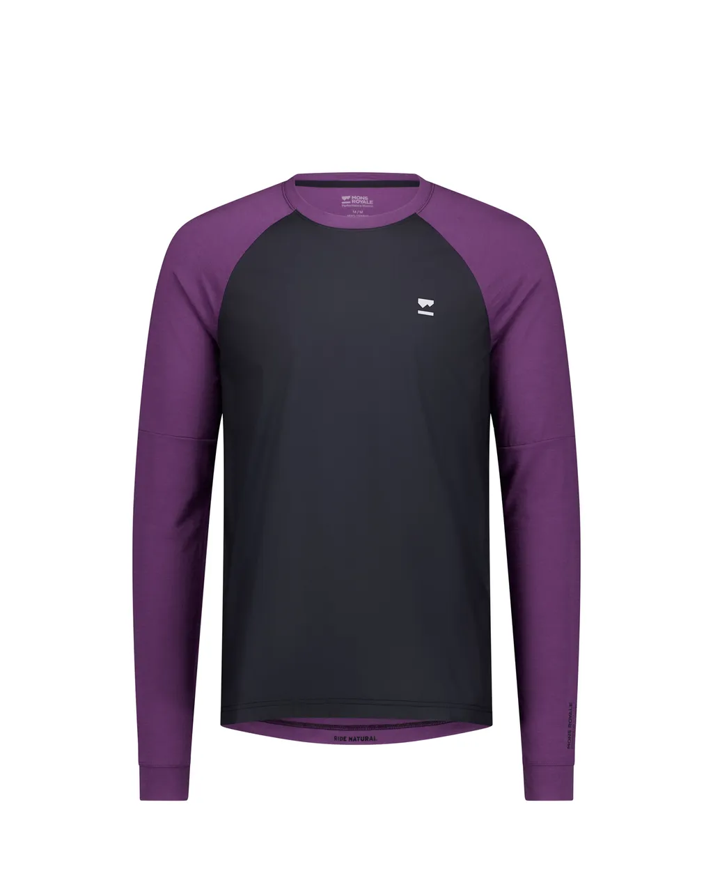 100846-1169-908-201 Mens Tarn Merino Bike Wind Jersey Black / Boysenberry
