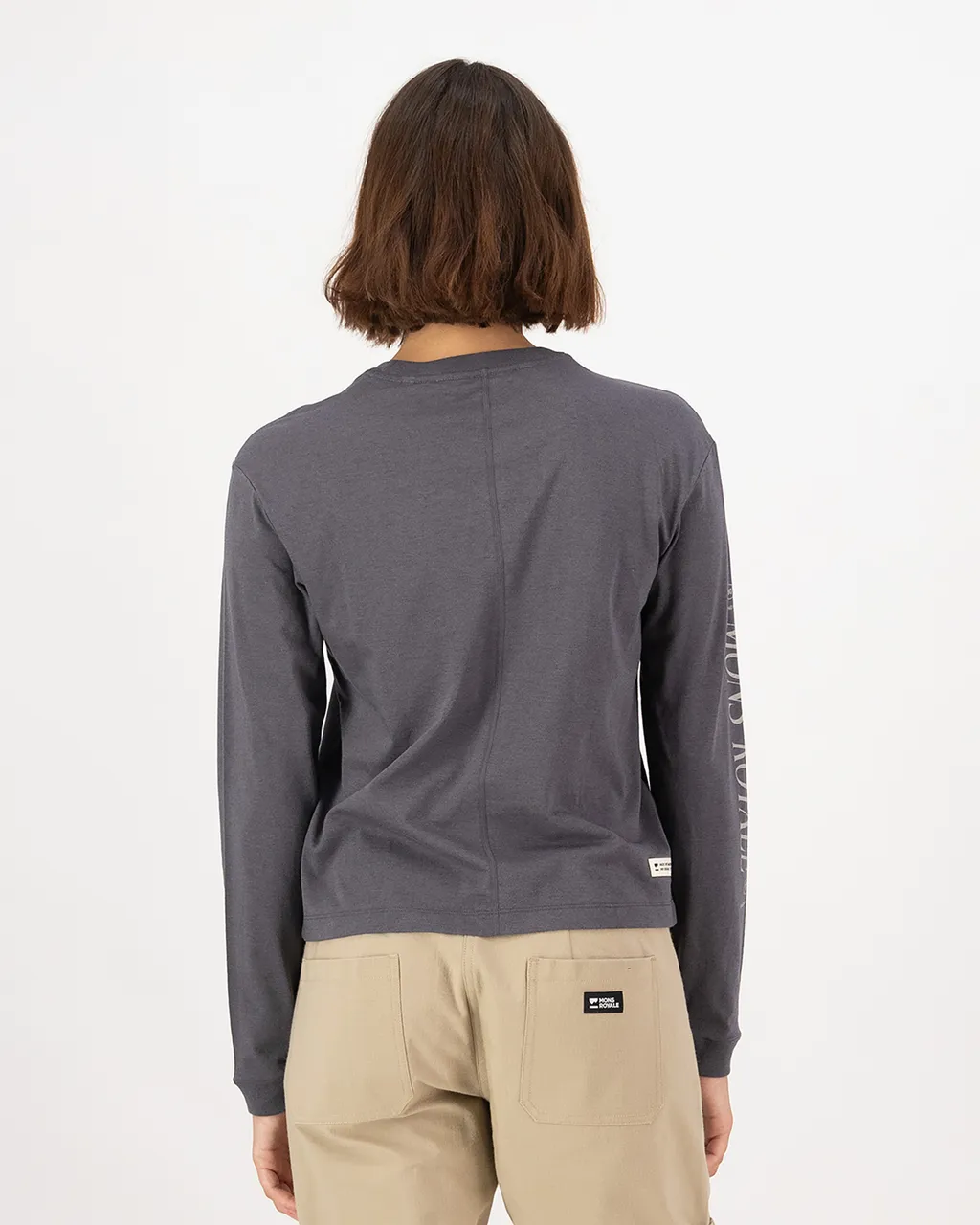 100726-1265-889-102 Womens Yonder Merino Organic Cotton Long Sleeve Vintage Black