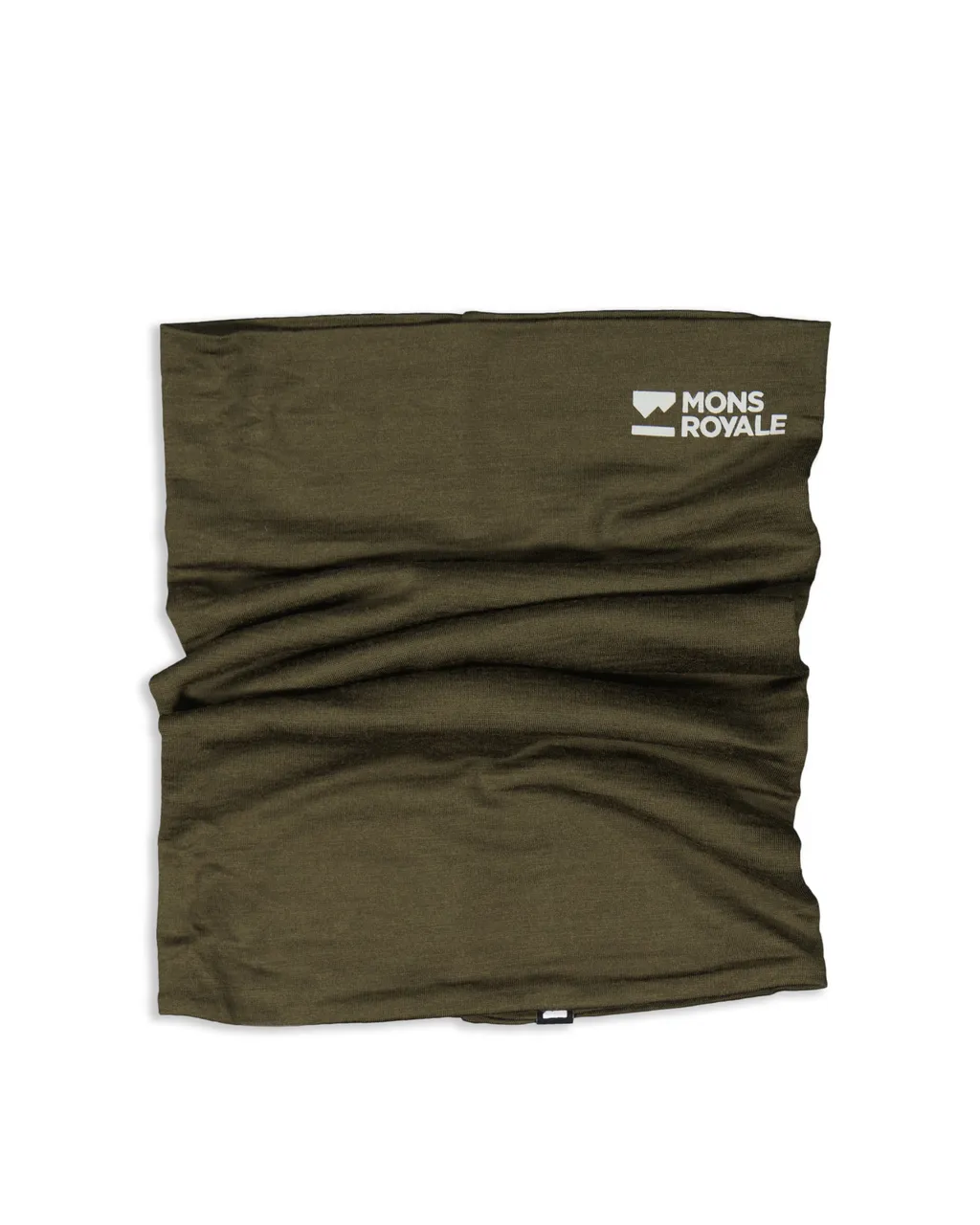 100102-1171-299-201 Unisex Double Up Merino Neckwarmer Dark Olive