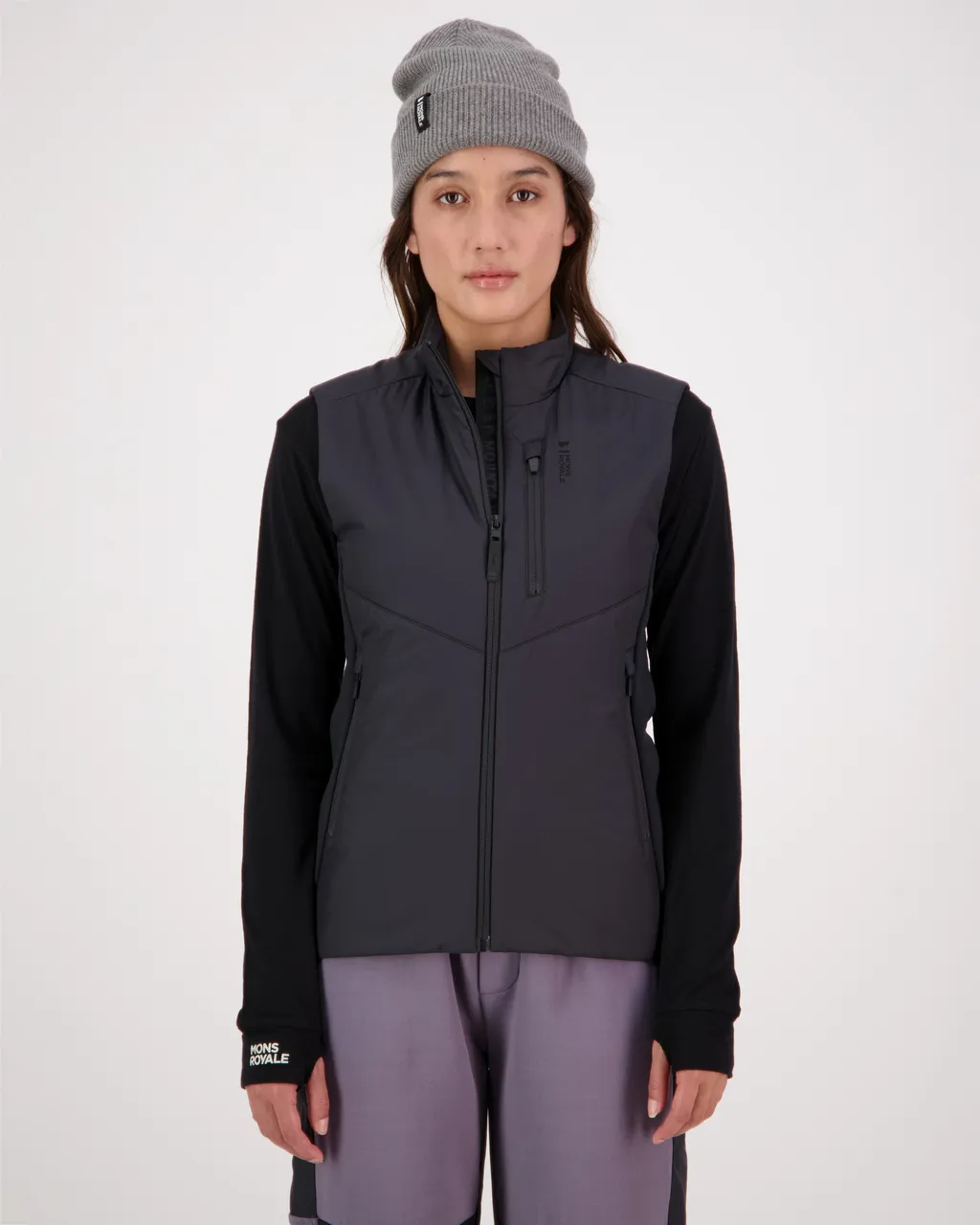 100662-1165-001-101 Womens Arete Merino Insulated Vest Black