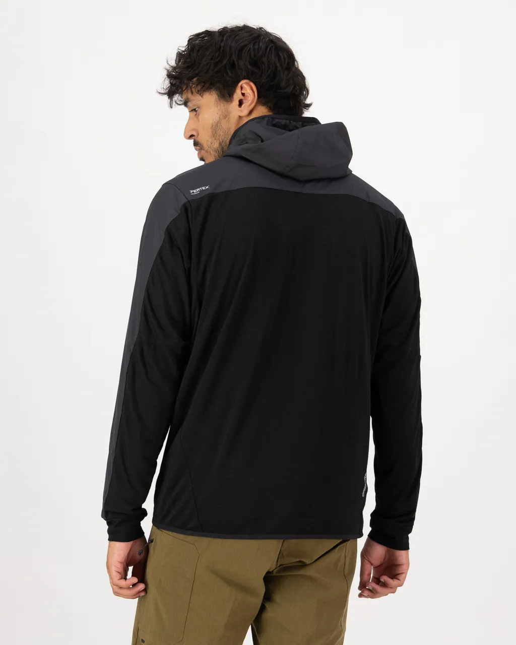 100769-1171-001-102 Mens Diversion Merino Wind Jacket Black