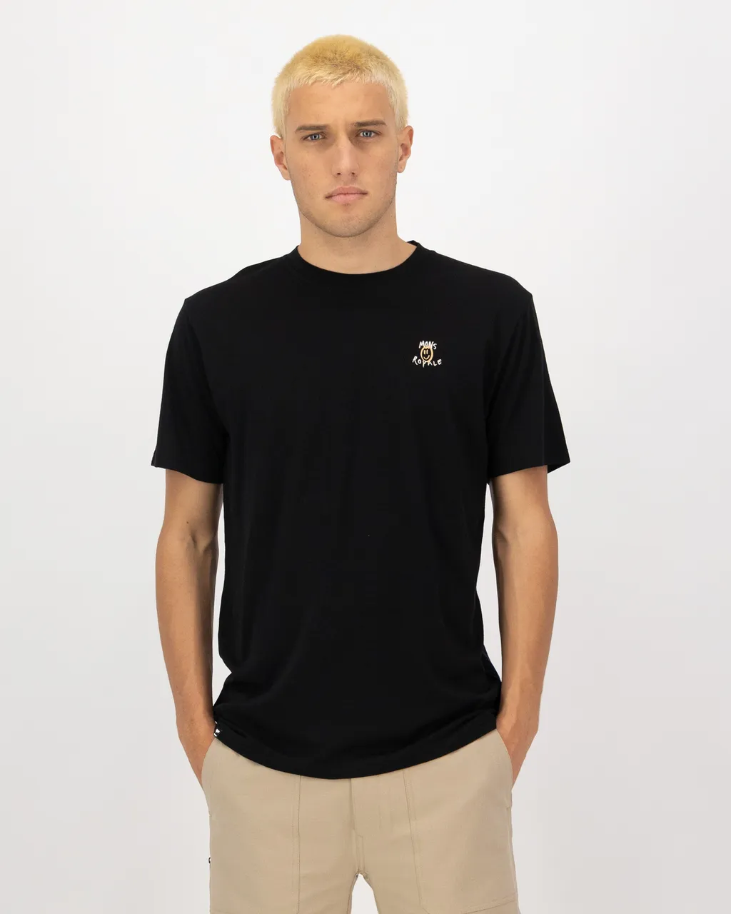 100275-1261-001-101 Mens Icon Merino Classic T-Shirt Black