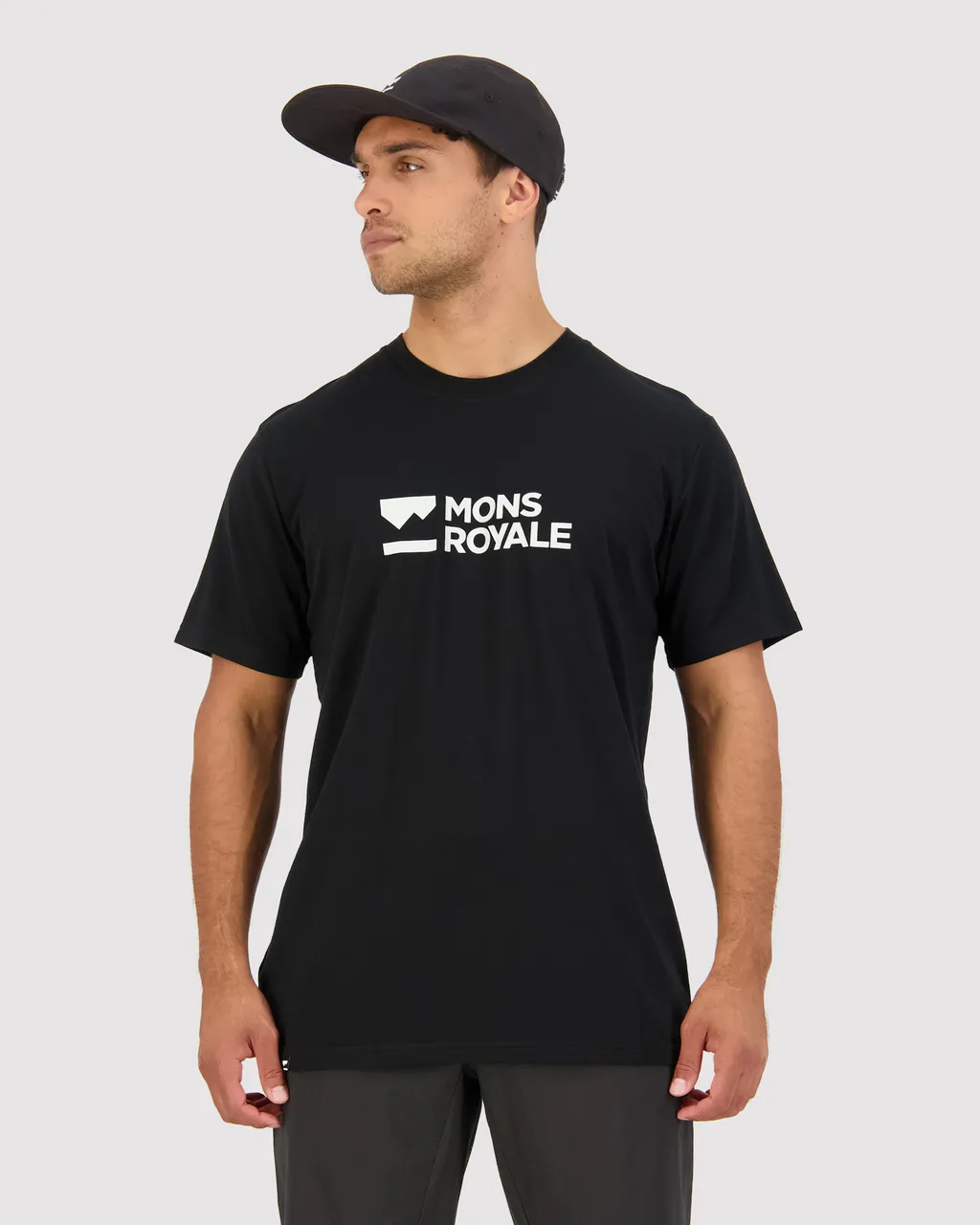 100275-1181-001-101 Mens Icon Merino Classic T-Shirt Black
