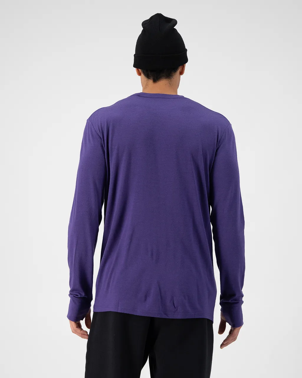 100685-1139-789-102 Mens Yotei Merino Classic Long Sleeve Violet