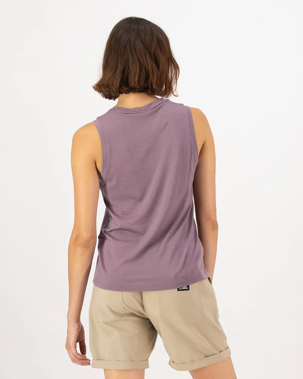 100443-1264-175-102 Womens Icon Merino Tank Mauve