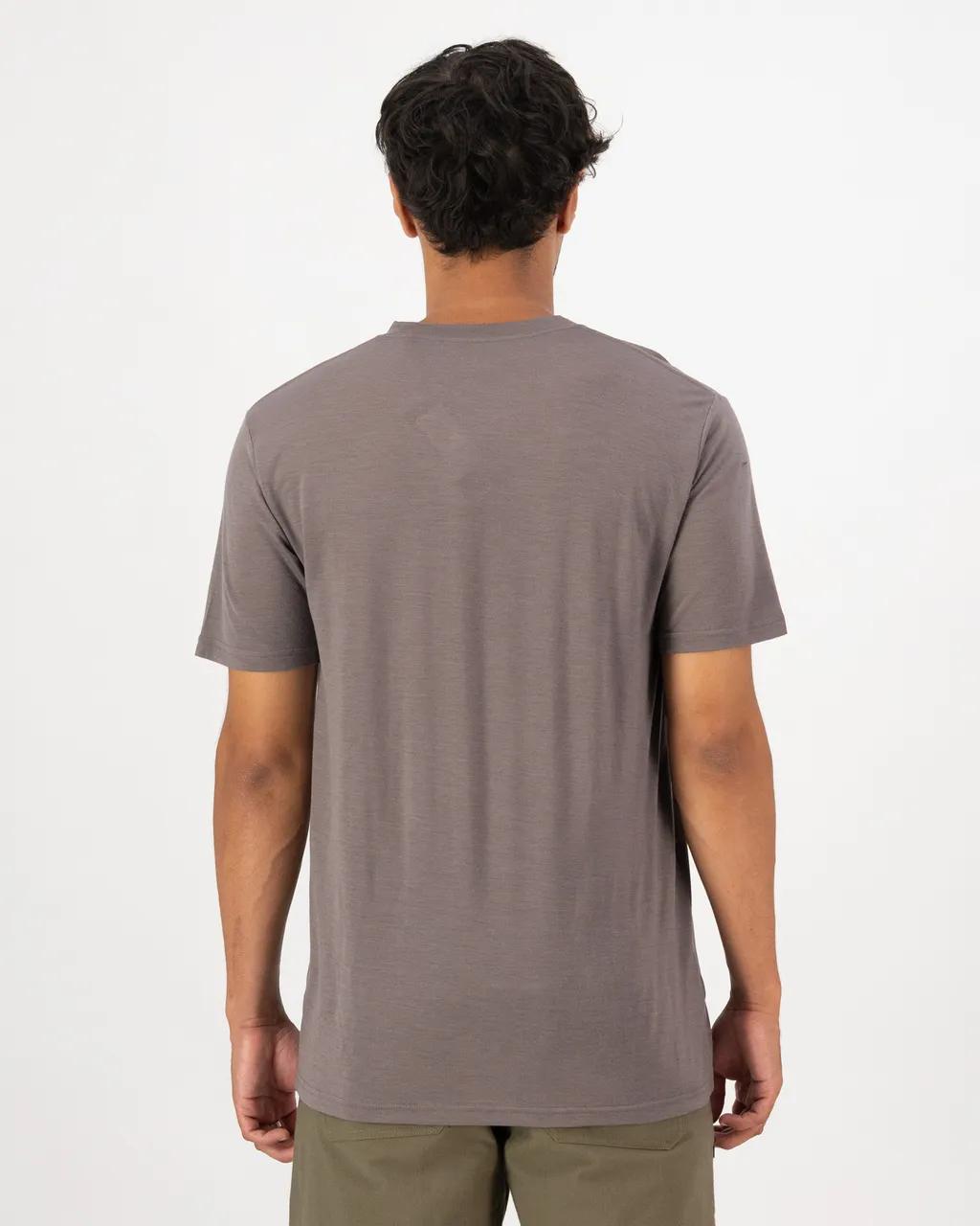 100275-1181-660-102 Mens Icon Merino Classic T-Shirt Iron