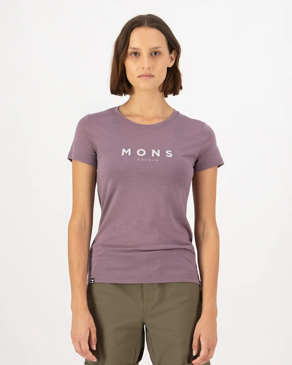 100288-1139-175-101 Womens Icon Merino Classic T-Shirt Mauve