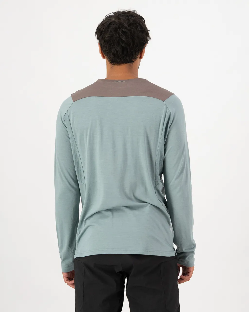 100779-1171-893-102 Mens Diversion Merino Bike Jersey Long Sleeve Desert Sage / Iron