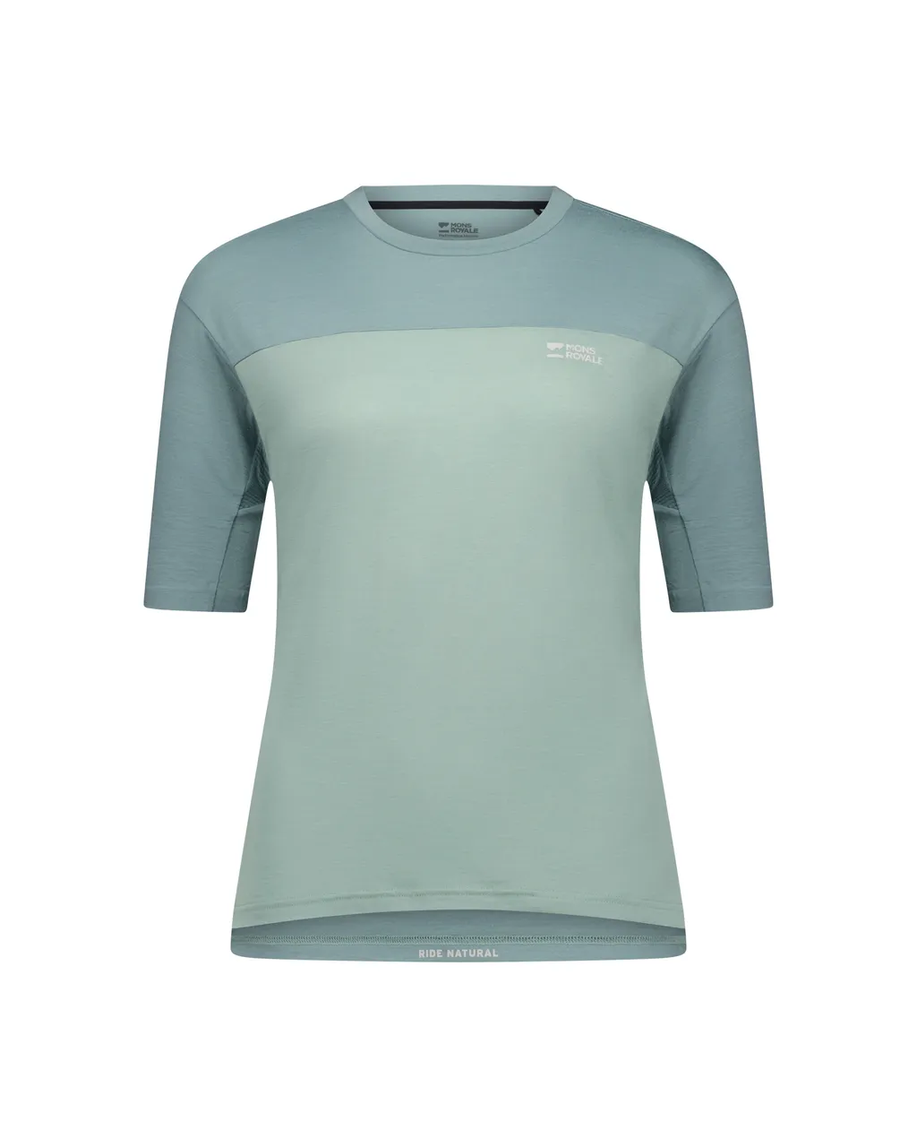 100736-1171-905-201 Womens Diversion Merino Bike Jersey Short Sleeve Dew / Desert Sage