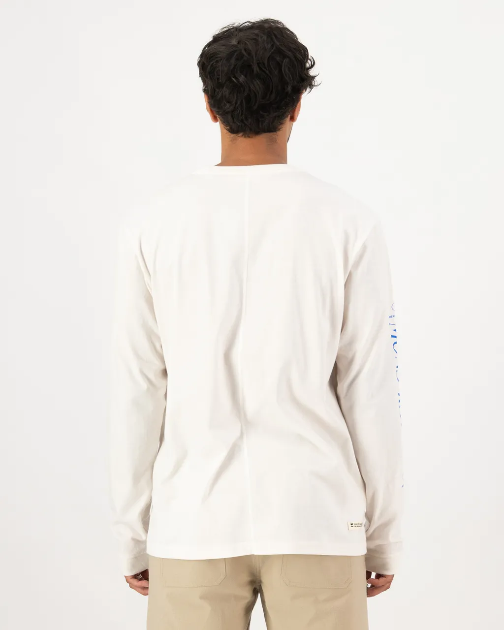 100725-1265-890-102 Mens Yonder Merino Organic Cotton Long Sleeve Vintage White