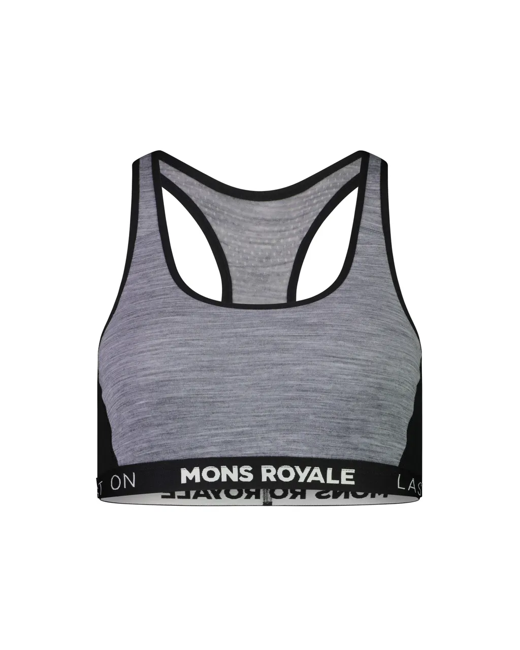 100167-2169-673-201 Womens Sierra Merino Sports Bra Grey Heather / Black