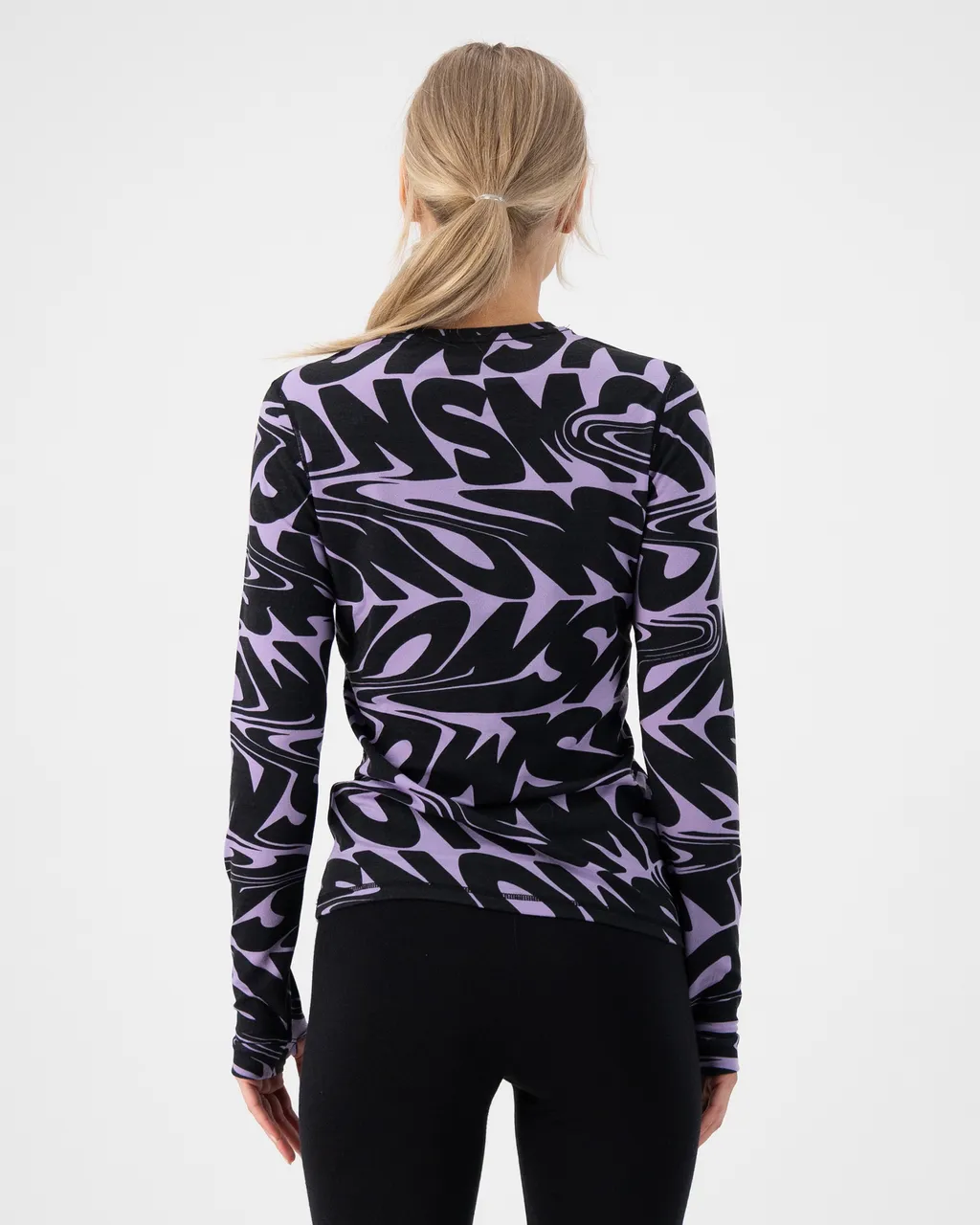100503-2165-811-102 Womens Cascade Merino Base Layer Long Sleeve Signal Lost Lupin