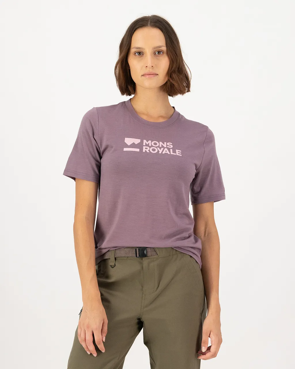 100447-1181-175-101 Womens Icon Merino T-Shirt Mauve