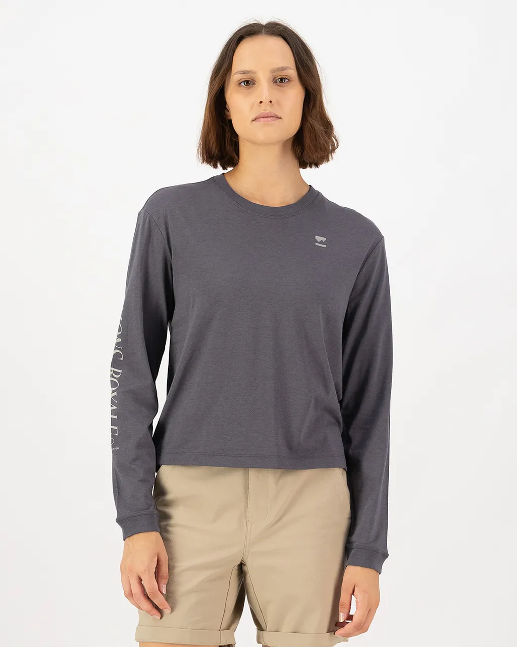 100726-1265-889-101 Womens Yonder Merino Organic Cotton Long Sleeve Vintage Black