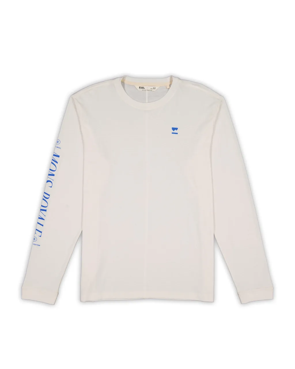 100725-1265-890-201 Mens Yonder Merino Organic Cotton Long Sleeve Vintage White
