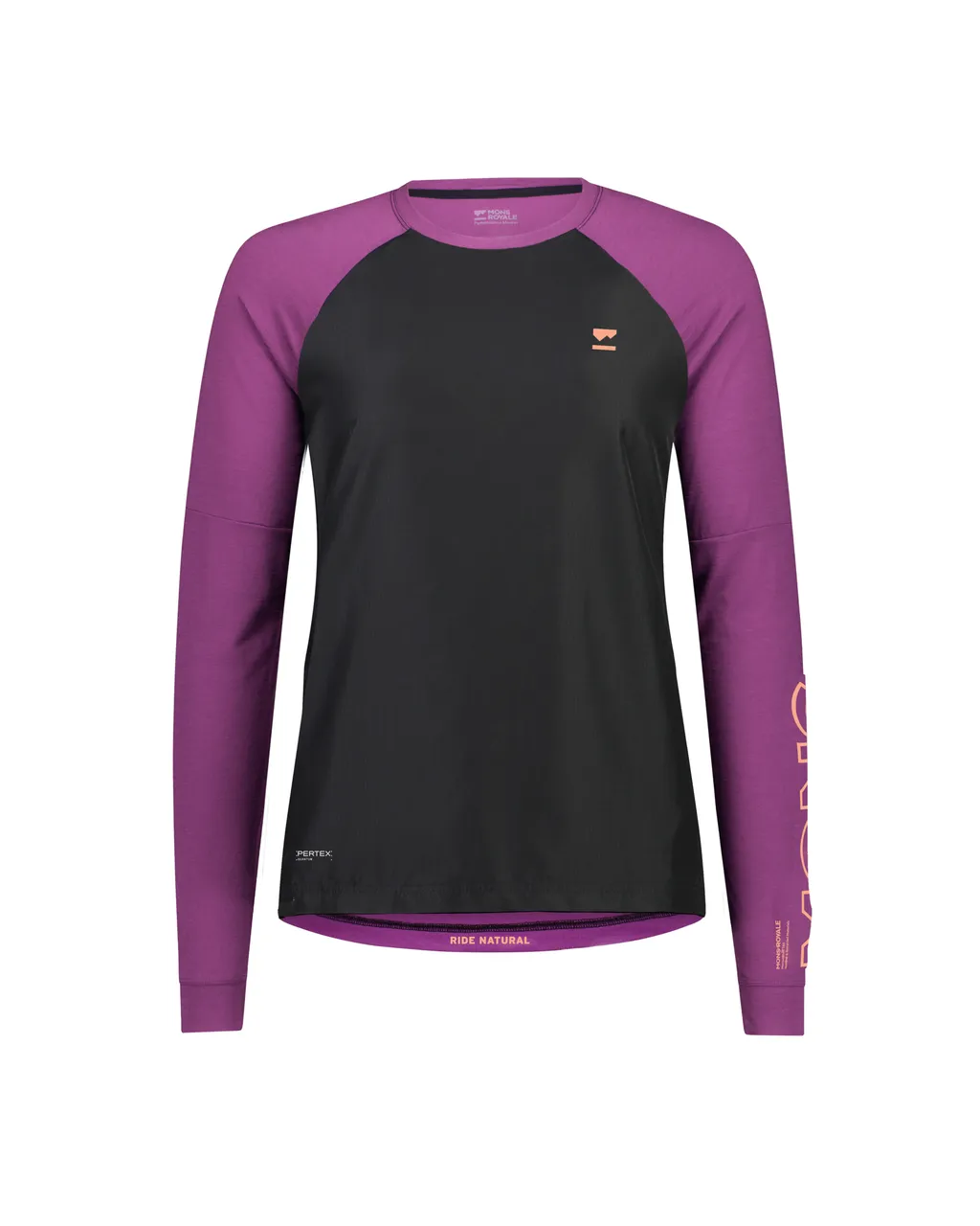 100847-1169-909-201 Womens Tarn Merino Bike Wind Jersey Black / Ultraviolet