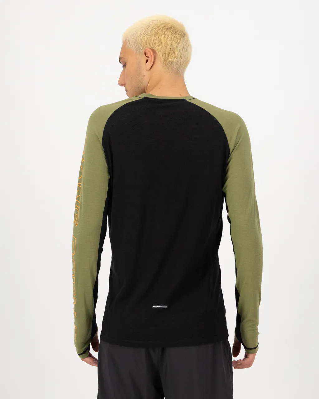 100079-1165-888-102 Mens Temple Merino Long Sleeve Fern / Black