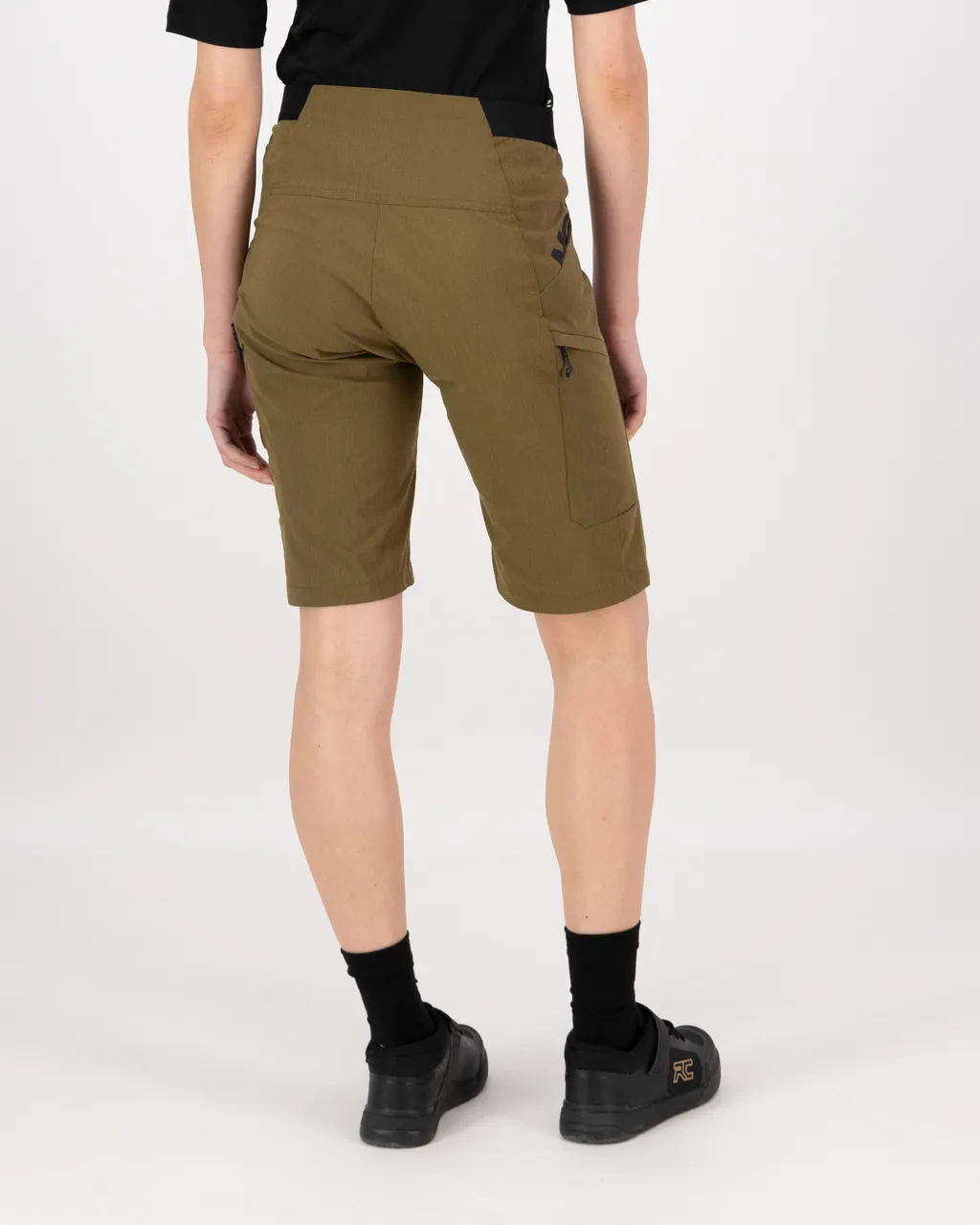 100774-1165-299-102 Womens Diversion Merino Trail Shorts Dark Olive