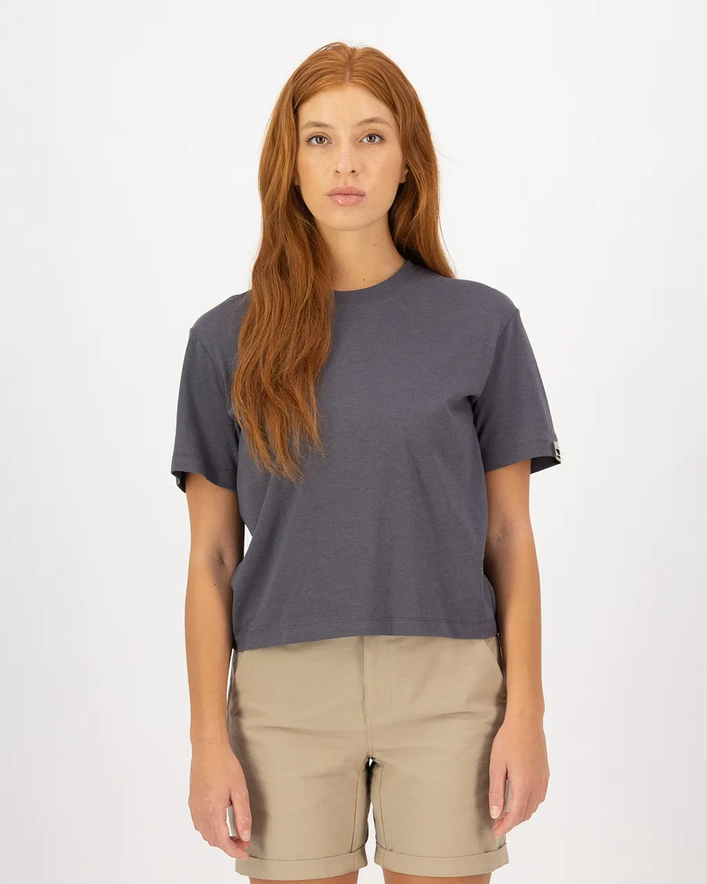 100724-1263-889-101 Womens Yonder Merino Organic Cotton T-Shirt Vintage Black