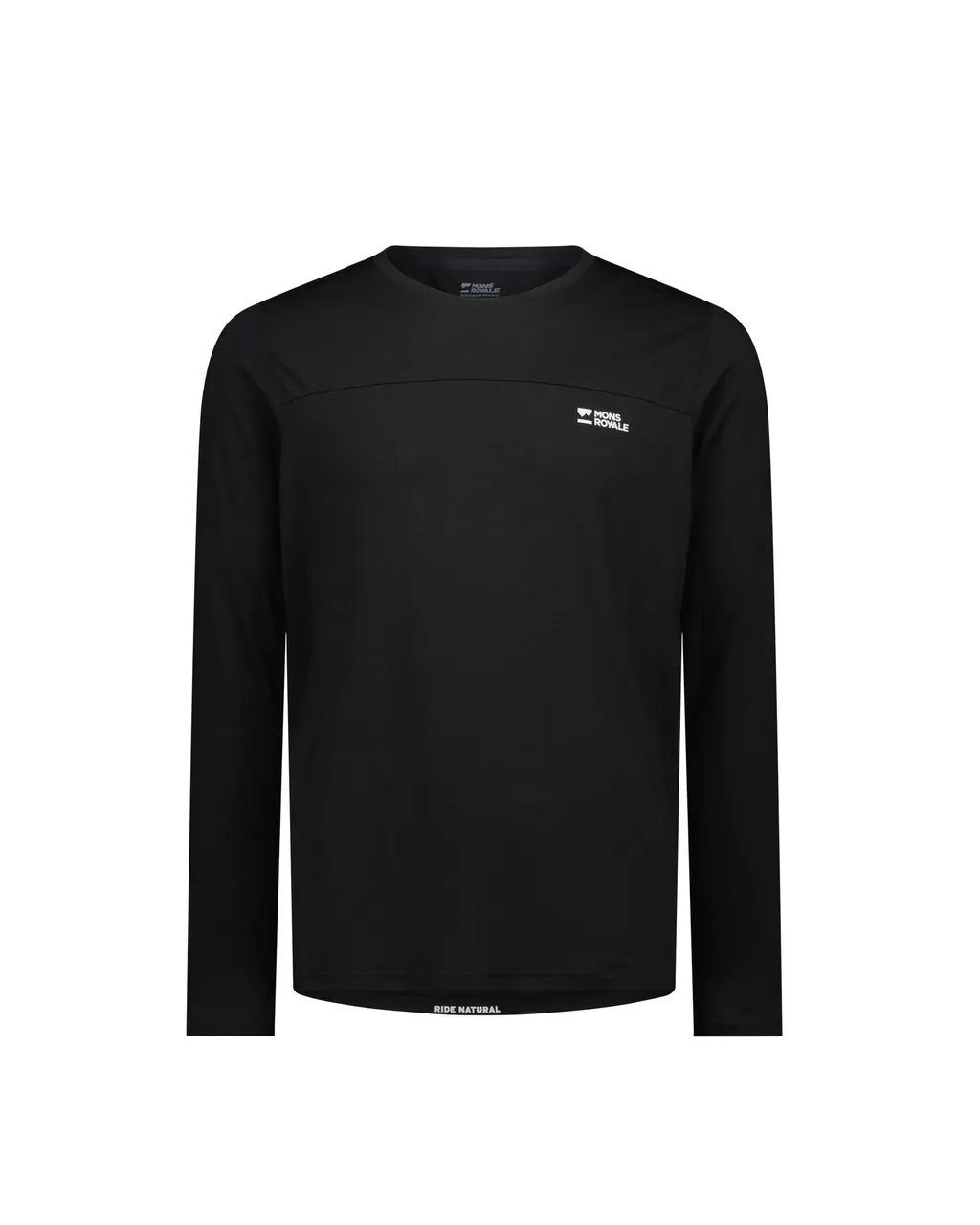100779-1171-001-201 Mens Diversion Merino Bike Jersey Long Sleeve Black