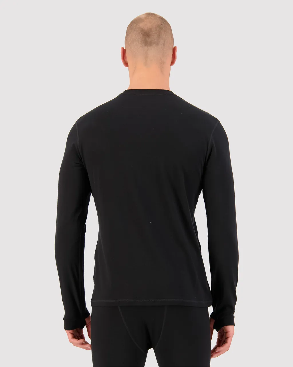 100499-1165-001-102 Mens Cascade Merino Base Layer Long Sleeve Black
